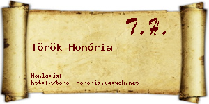 Török Honória névjegykártya