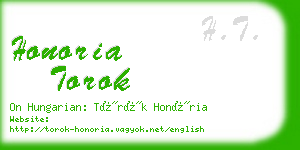 honoria torok business card
